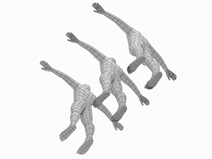 Natural Male Base Mesh in T-Pose 3D Model