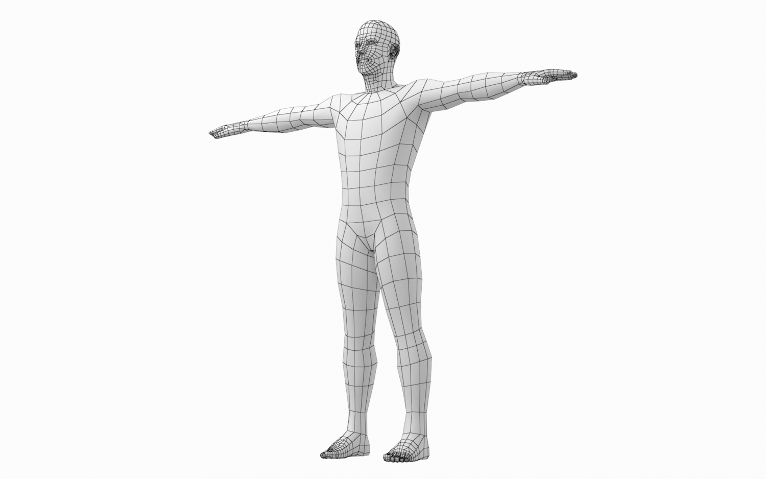 Child Stickman in T-Pose 3D Model in Fantasy 3DExport