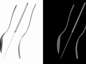 Dessert Knife Fork Spoon Generic Cutlery 3D Model