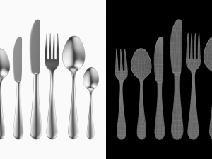 Generic Cutlery Set 7 Pieces COLLECTION Modelo 3D