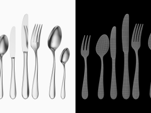 Generic Cutlery Set 7 Pieces COLLECTION Modelo 3D