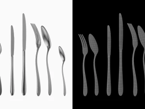 Generic Cutlery Set 7 Pieces COLLECTION 3D Model