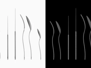 Generic Cutlery Set 7 Pieces COLLECTION 3D Model