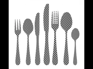 Generic Cutlery Set 7 Pieces COLLECTION 3D Model
