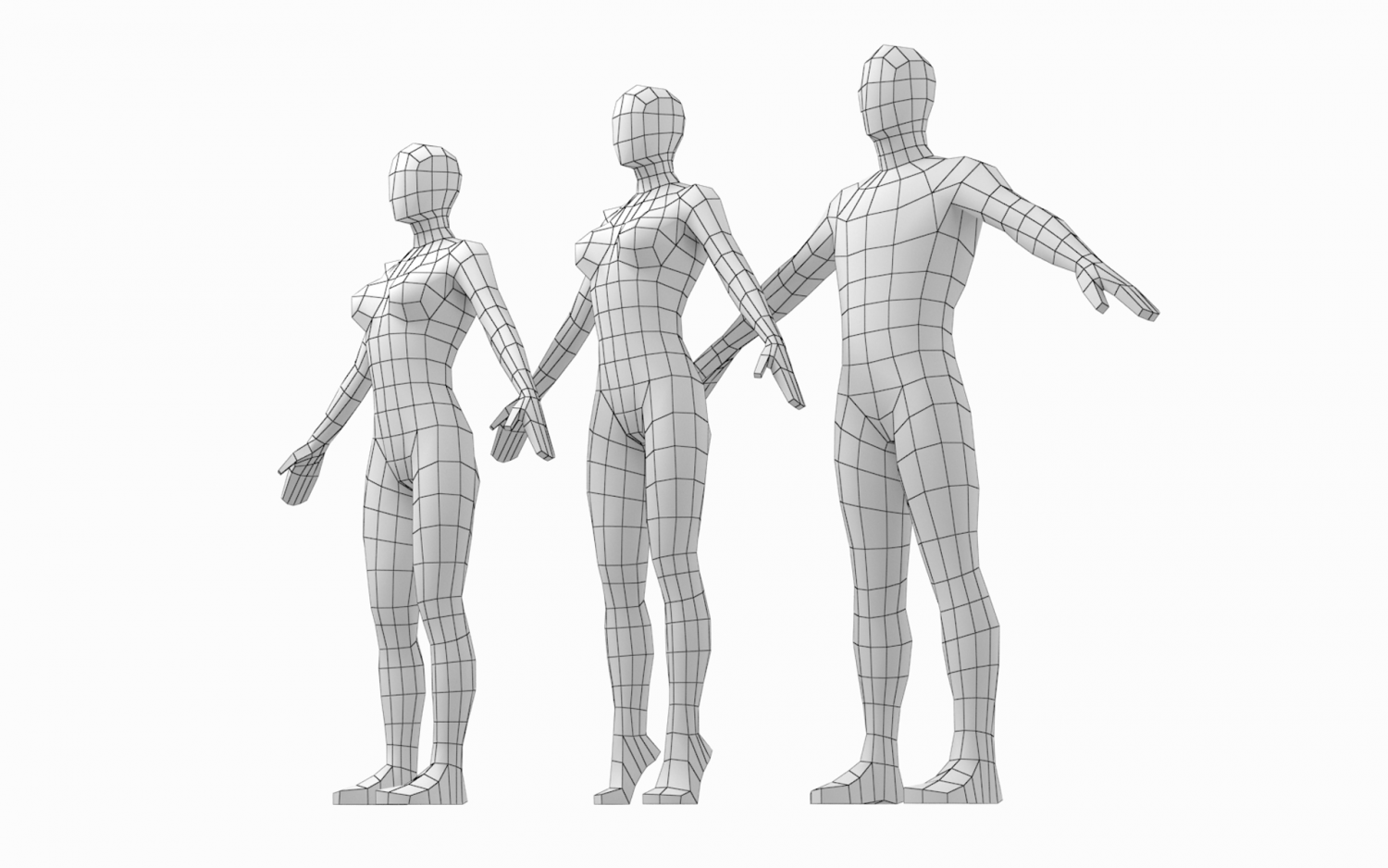 Child T-pose - 3D Model for VRay