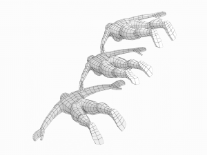 Natural Male and Female Base Mesh in A Pose 3D मॉडल