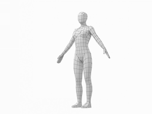 Natural Male and Female Base Mesh in A Pose 3D मॉडल