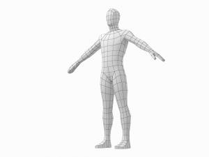 Natural Male and Female Base Mesh in A Pose 3D मॉडल