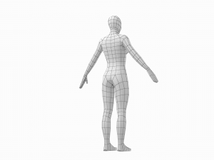 Natural Male and Female Base Mesh in A Pose 3D मॉडल