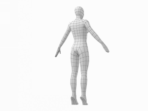 Natural Male and Female Base Mesh in A Pose 3D मॉडल