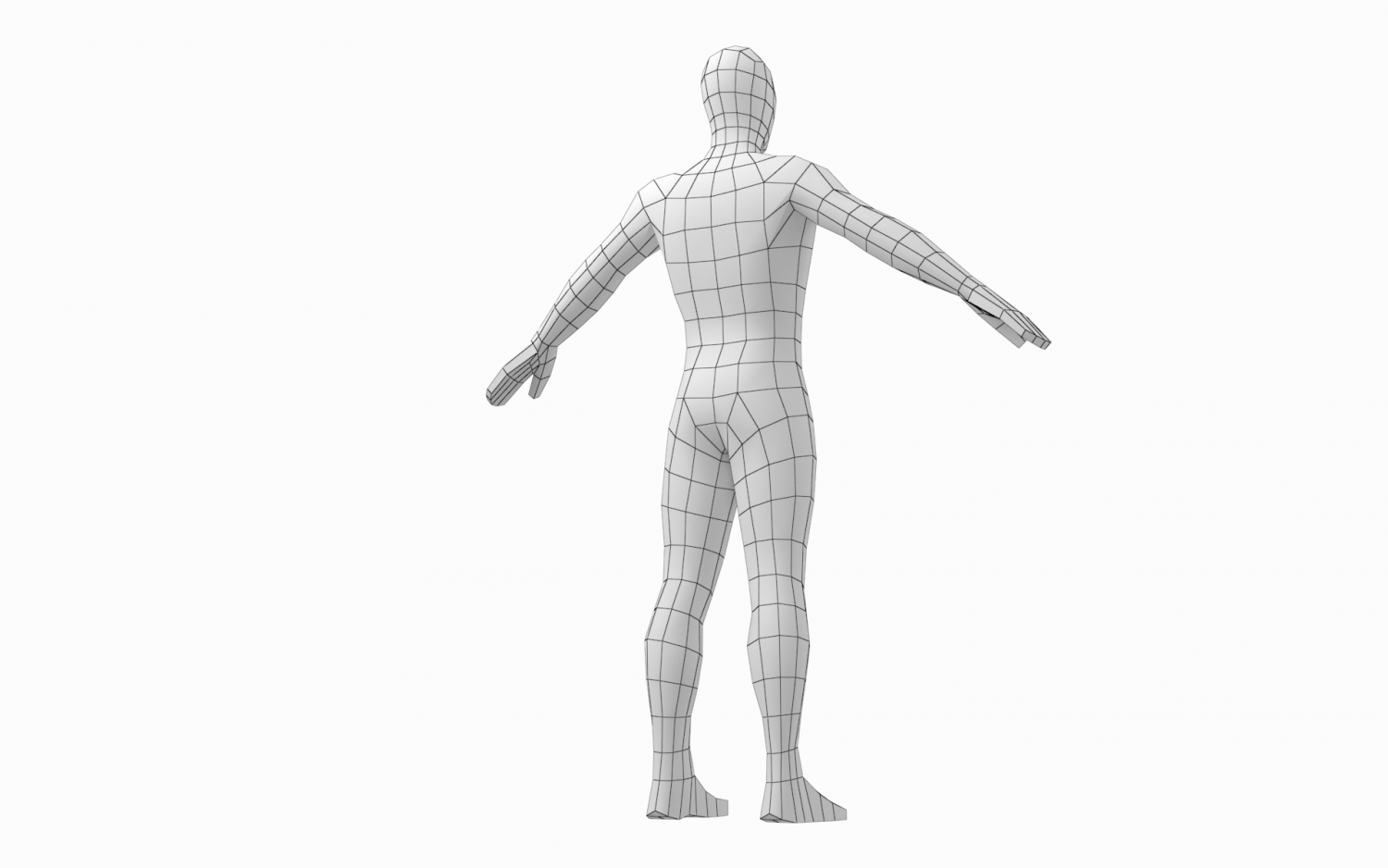 Natural Male Base Mesh in T-Pose 3D Model by Valerii-Kaliuzhnyi