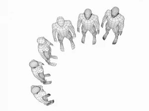 Nat&uuml;rliches Weibchen und M&auml;nnchen in Ruhehaltung, Basis-Mesh-B&uuml;ndel 3D Modell