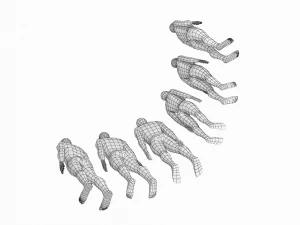 Nat&uuml;rliches Weibchen und M&auml;nnchen in Ruhehaltung, Basis-Mesh-B&uuml;ndel 3D Modell