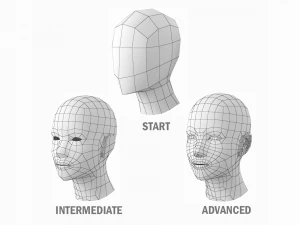 T-Pose Taban Meshinde Doğal Kadın ve Erkek PAKET 3D Model