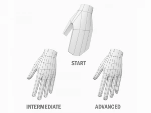 T-Pose Taban Meshinde Doğal Kadın ve Erkek PAKET 3D Model