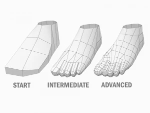 T-Pose Taban Meshinde Doğal Kadın ve Erkek PAKET 3D Model