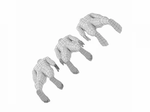 Maschio naturale in maglia di base in posa di riposo Modello 3D