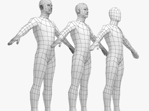 Natural Male in A-Pose Base Mesh Modelo 3D