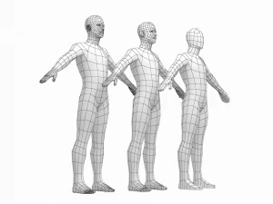 Natural Male in A-Pose Base Mesh 3D Model