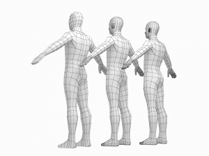 Natural Male in A-Pose Base Mesh Modelo 3D