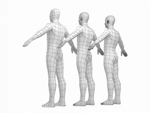 Natural Male in A-Pose Base Mesh 3D Model