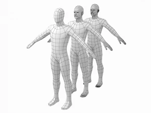 Natural Male in A-Pose Base Mesh 3D Model