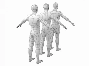 Natural Male in A-Pose Base Mesh 3D Model