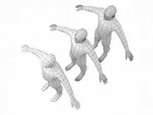 Natural Male in A-Pose Base Mesh 3D Model