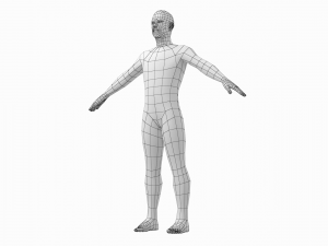 Natural Male in A-Pose Base Mesh Modelo 3D