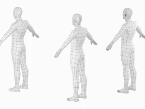 Natural Male in A-Pose Base Mesh 3D Model