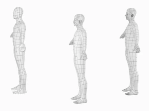 Natural Male in A-Pose Base Mesh 3D Model