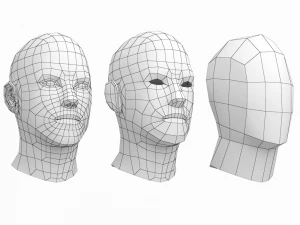 Natural Male in A-Pose Base Mesh 3D Model