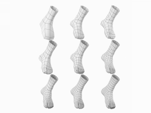Foot Base Mesh Kit 3D 모델