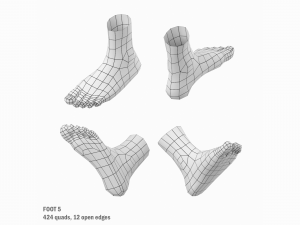 Foot Base Mesh Kit 3D 모델