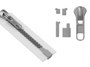 Zip Fastener For Outerwear With 5cm Teeth Rows 3D Модель