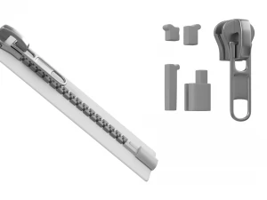 Zip Fastener For Outerwear With 5cm Teeth Rows 3D Model