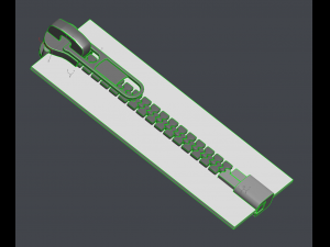 Zip Fastener For Outerwear With 5cm Teeth Rows 3D Модель