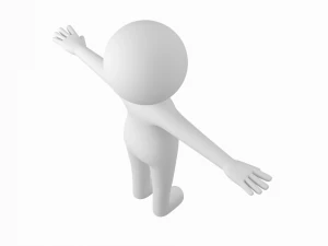 T 形成人风格火柴人 3D 模型