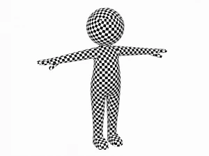 T 形成人风格火柴人 3D 模型