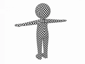 T 形成人风格火柴人 3D 模型