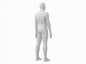 Natural Male in 3 Modeling Poses Base Mesh 3D-Modell