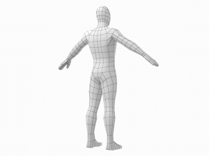 Natural Male in 3 Modeling Poses Base Mesh 3D-Modell