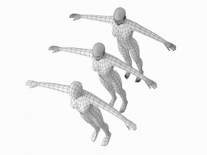 Natural Female in T-Pose Base Mesh Modello 3D