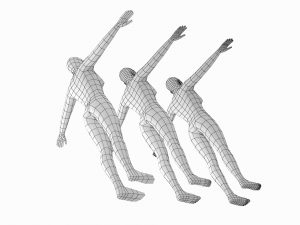 Natural Female in T-Pose Base Mesh Modello 3D