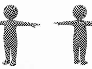 Toddler Baby Child Stickman in T-Pose 3D Model