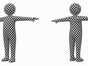 Baby Child Stickman in T-Pose 3D Model