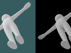 Child Stickman in T-Pose Modello 3D