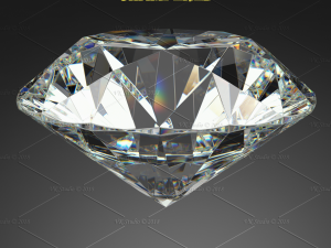 Round Diamond Brilliant Faceting Ideal Cut Modello 3D