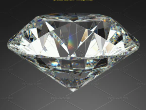 Round Diamond Brilliant Faceting Ideal Cut 3D Model