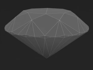 Round Diamond Brilliant Faceting Ideal Cut 3D Model